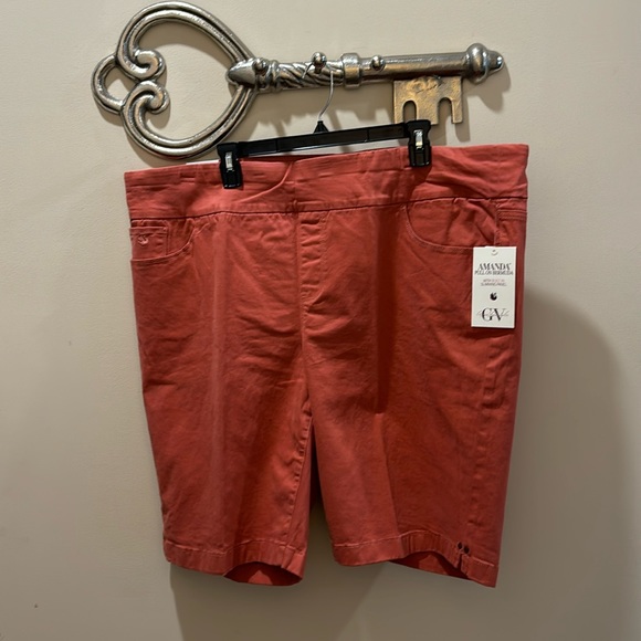 Gloria Vanderbilt Pants - Plus Size GLORIA VANDERBILT Amanda Persimmon Slimming Pull-On Bermuda Shorts 22W